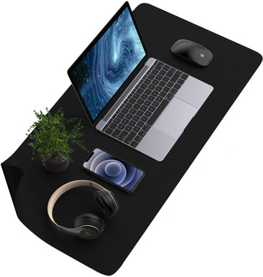 SYGA Desk Pad Protector Waterproof PU Desk Mat for Office & Home Mousepad(Black)