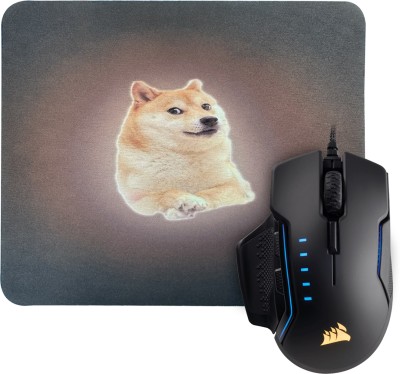 thedesignhub Meme Dog Printed Mousepad(Cream)