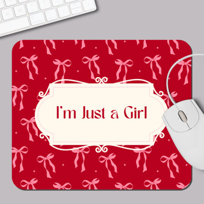 PhotoWala Gaming Mouse Pad Precision Non-Slip Rubber Base, Smooth Surface I am just a girl Non Slip Base Mousepad(Multicolor)