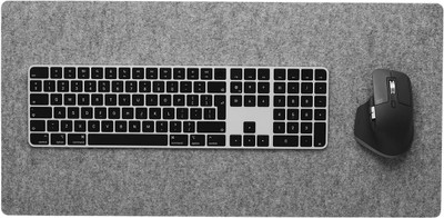 TIERNO Mouse pad & Desk Pad - Gaming Mouse desk Pad For Men And Women (75x30 cm) Non Slip Base Dual Sided Mousepad(Light Grey)