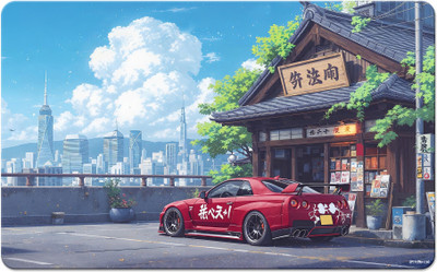 PRINTNAWAB Urban Street Scene Large Surface Desk Pad Waterproof for PC Gaming Non Slip Base Mousepad(Multicolor)