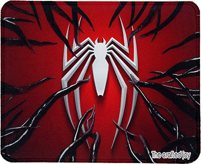 ECFAK Venom Spider Emblem Mousepad – Premium Stitched Edge Non Slip Base Mousepad(Red)