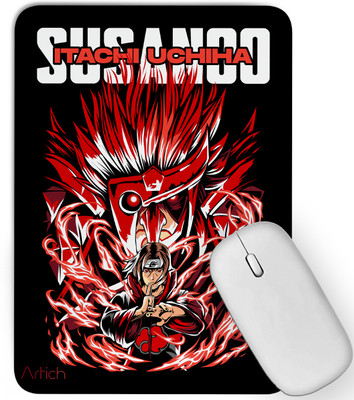 Artich Anime Printed Rubber Base with Anti Skid Smooth Surface Mousepad For Gaming Non Slip Base Dual Sided Mousepad(Naruto Itachi Uchiha Imperfect Susanoo)
