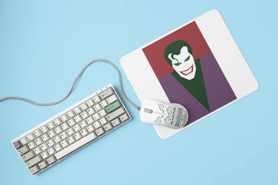 Rushaan DC villain joker (BG Violet) - Printed animated Mousepad for animation lovers Mousepad(White)