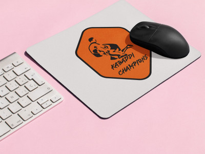 Rushaan Kabaddi Champions Text In Black - Printed Mousepads Mousepad(White)
