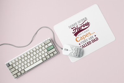 Rushaan Some supoer heros don't have caps - Printed Mousepad Non Slip Base Mousepad(White)
