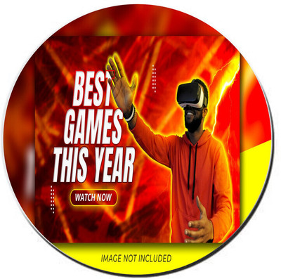 SRENTERPRISES best game this year Printed Round mouse pad, For Home, Office, Gaming. Non Slip Base Dual Sided Mousepad(Multicolor)