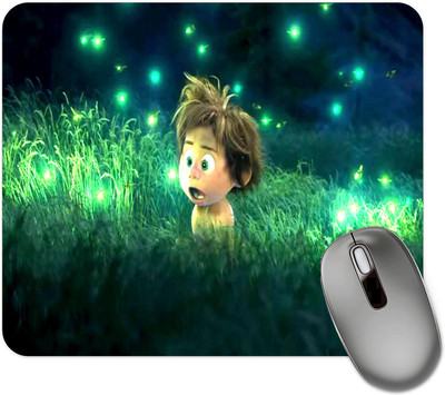 dk printing Baby Cartoon Night View Printed Mouse Pad Non Slip Base Mousepad(Black)