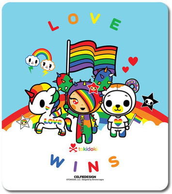 macmerise TD Love Wins Non Slip Base Mousepad(Multicolor)