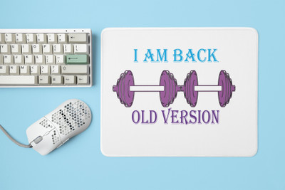 Rushaan I Am Back, Old Version, (BG White and Violet) - Printed Mousepad Mousepad(White)