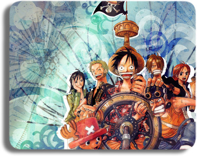 Inkaura Anime Printed Mouse Pad (9 inch x 7 inch) -One Piece Mouse Mat Ideal For Gaming Non Slip Base Mousepad(Multicolor)