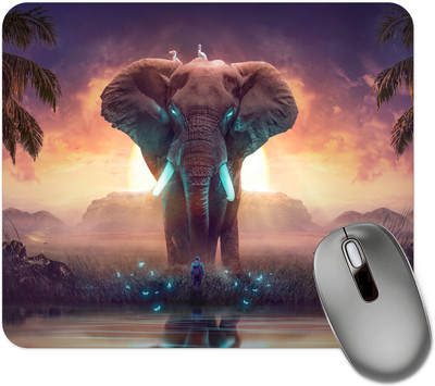 dk printing Super Duper Natural View Printed Mouse Pad Non Slip Base Mousepad(Black)