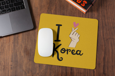 Epic Merch I love korea Non Slip Base Mousepad(Multicolor)