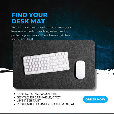 TIERNO 6035 darkfullgrey Non Slip Base Mousepad(Dark Grey)