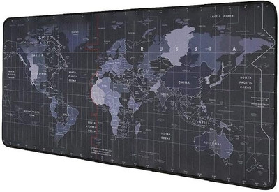 Madhut Large World Map Mouse Pad 80x30 – Waterproof & Non-Slip Gaming Mat Non Slip Base Mousepad(Black)
