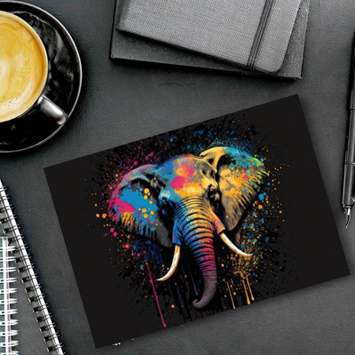 dk printing Sweet Elephant Nice Printed Mouse Pad Non Slip Base Mousepad(Black)
