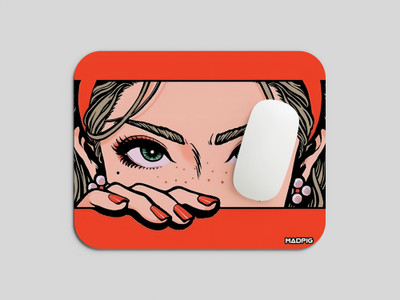 Madpig Mousepad for laptop Anime Girl 02 Non Slip Base Mousepad(Multicolor)