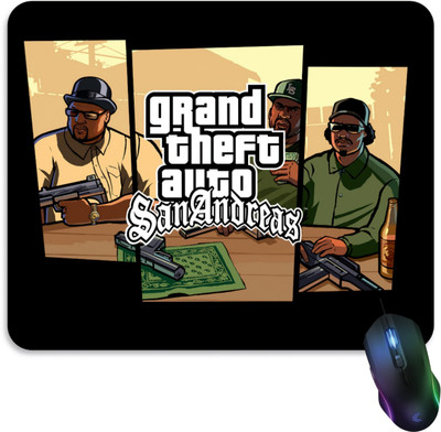 JOJO TRADERS gta design gamming mouse pad Non Slip Base Mousepad(Black)