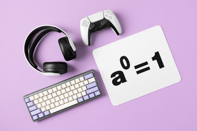 Rushaan a Degree=1 - Printed Mousepads For Mathematics Lovers Non Slip Base Mousepad(White)