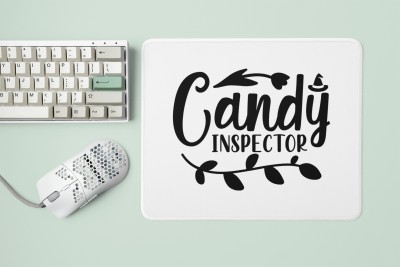 Tulip Art Candy in inspector, Tulip -Halloween Theme Mousepads Mousepad(White)