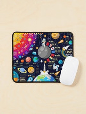 Aaltu Faltu Space Universe Infographics – Big Bang Mouse Pad Non Slip Base Mousepad(Multicolor)
