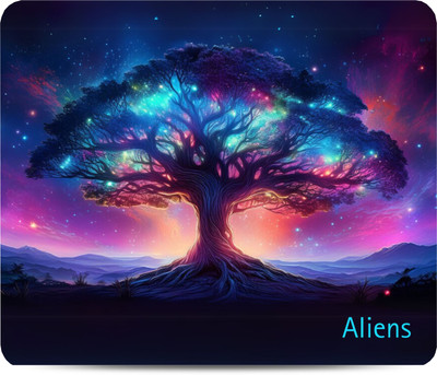Aliens Gaming Mouse Pad, Precision, Non-Slip Rubber Base, Smooth Cloth Surface, Space Non Slip Base Mousepad(Blue)
