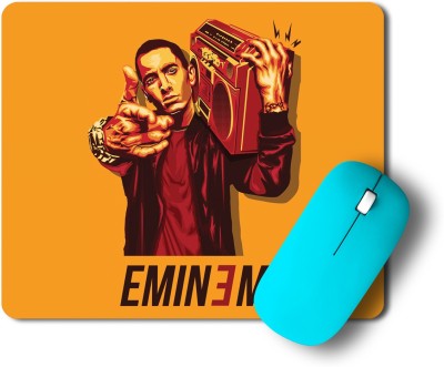 gray wall Eminem Yellow Nonslip Base Graphic Mousepad, Pc Mousepad Mousepad(Multicolor)