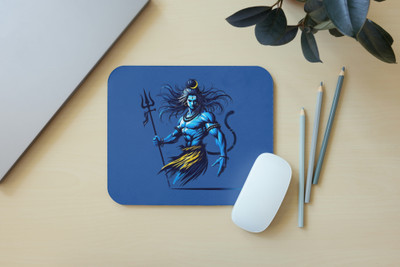 Zipcartz Lord Shiva Religious Printed Mouse Pad - Anti-Slip, HD Print for Office & Home Non Slip Base Mousepad(Multicolor)