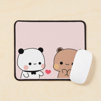 craft maniacs BUBU DUDU PINK LOVE ANTI SLIP & ANTI FUNGAL MOUSEPAD Non Slip Base Mousepad(Multicolor)