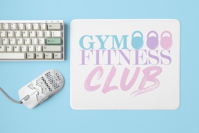 MiTrends Gym, Fitness, Club, (BG White, Violet, Pink) - Printed Mousepad (20cm x 18cm) Mousepad(White)