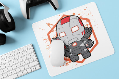 Rushaan Baby iron man - Printed animated Mousepad for animation lovers Mousepad(White)
