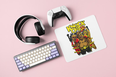 NarayaniCollectionss Knockout Sublimated Anime Printed Mousepad Mousepad(White)