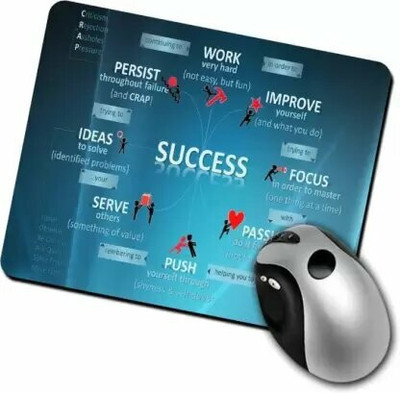OMORTEX Success Mouse Pad With Non Slip Base (Pack Of 1) Mousepad(Blue)