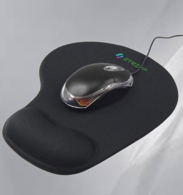 OVERSPREAD INTERIOR HUB Gel_Wrist_Support Mouse pad with, Gaming Mouse Pad_W07 Mousepad(Black)