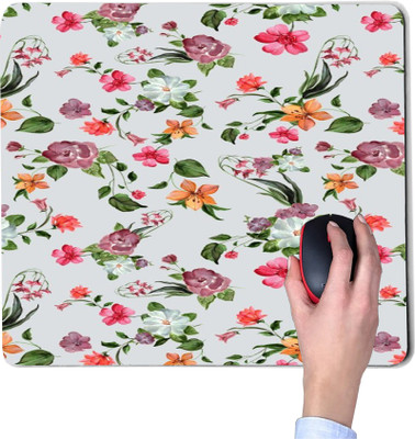 CHARMING Floral Printed Mouse Pad for Gaming Computer, Laptop MousePad Mousepad MP05 Non Slip Base Mousepad(Multicolor)