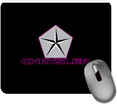 dk printing CHRYSLER Logo Printed Mouse Pad Non Slip Base Mousepad(Black)