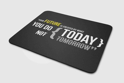 OMORTEX Motivation Mouse Pad With Non slip Base Mousepad(Black)