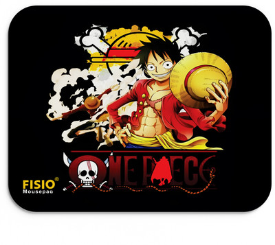 Fisio One Piece Printed Computer Mouse Mat with Smooth Control for Office, Gaming Non Slip Base Mousepad(Dark Black)