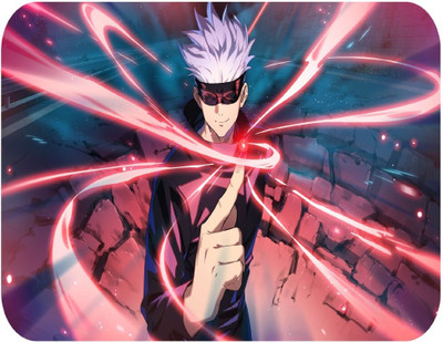 MU Anime Mouse Pad Jujutsu Kaisen Gojo Printed Mouse Pad Non Slip Base Mousepad(Multicolor)