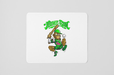 Special Trend Hub Home Run horror themed printed white gaming mousepad Non Slip Base Mousepad(White)