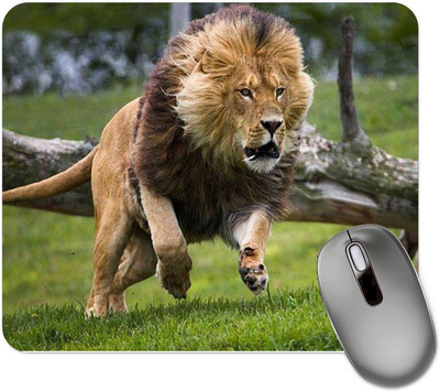 dk printing Dahadta Huaa Sher(Roar a Lion) Printed Mouse Pad Mousepad(Black)