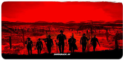 DarkBuck Large Extended Anime Mouse Pad Long Mouse pad Non Slip Base Mousepad(Black)