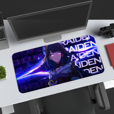 TheCommonCart Video Game Desk Mat Large (60cm x 28cm x 3mm) Extended Mouse Pad, Desk Mat Non Slip Base Mousepad(Raiden&Shogun)
