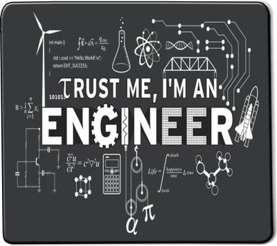 CHARMING Trust Me I am Engineer Quote Mouse Pad, SYJB11 Printed Mouse Pad Non Slip Base Mousepad(Multicolor)