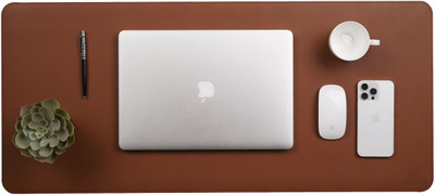 drag ton Leather Desk Mat | Large Reversible Mouse Pad & Computer Table Protector Non Slip Base Dual Sided Mousepad(Brown)