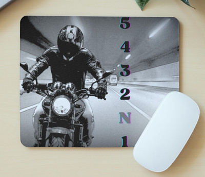 KLEDINGWINKEL bike rider Non Slip Base Mousepad(Multicolor)
