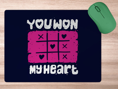 MobERA MEM51 - You WON my Heart Non Slip Base Mousepad(Multicolor)