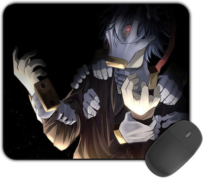 Kirmada Printed Design Mouse Pad Black Shigaraki Non-Slip My Hero Acadamia Non Slip Base Mousepad(Multicolor)