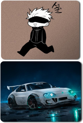 Toplen MOUSEPAD COMBO PACK OF 2 Mousepad(Blue, Black, Gray)