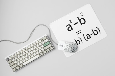 Rushaan a2-b2= (a+b)(a-b) - Printed Mousepads For Mathematics Lovers(20cm x 18cm) Mousepad(White)